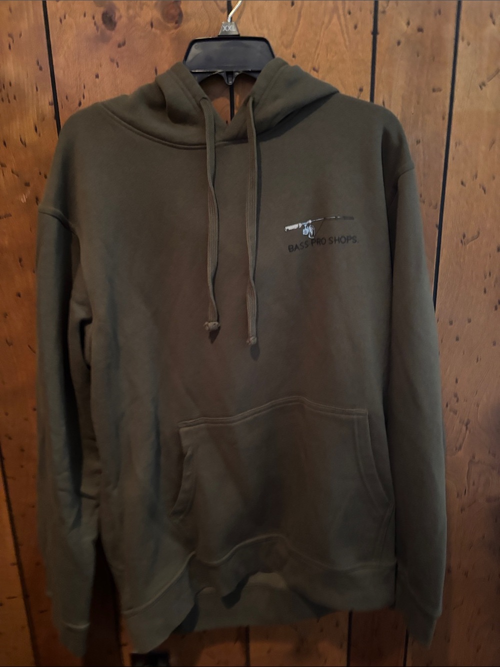 Bass Pro Shops Men's Dark Olive Green Pullover Hoodie